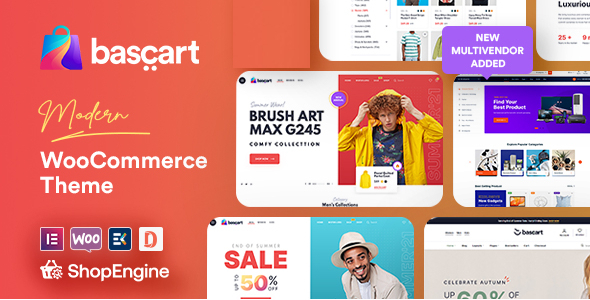 Bascart - Multivendor Marketplace & Woocommerce WordPress Theme with Builder Logo